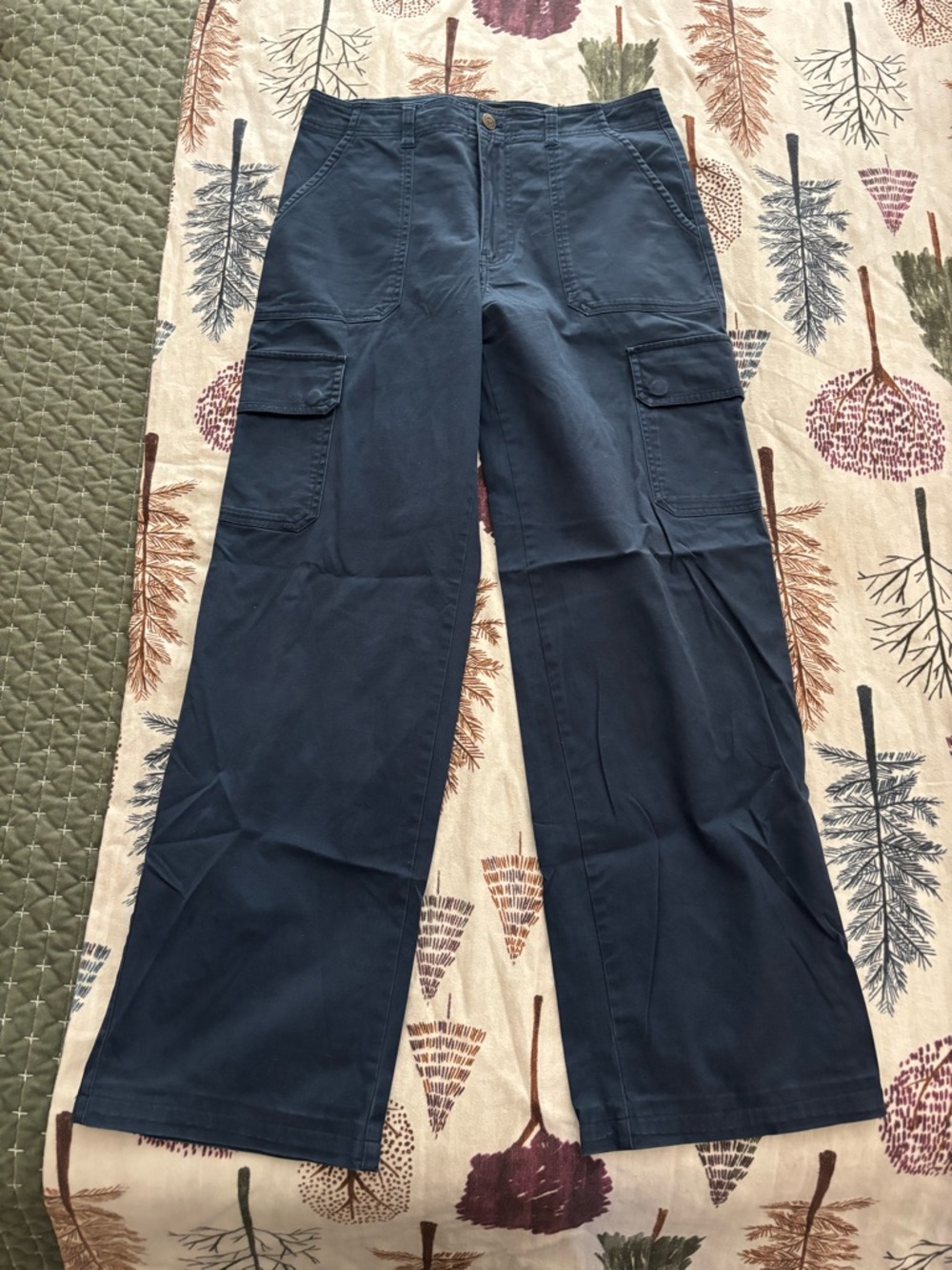 Frye Navy Blue high rise cargo pants
